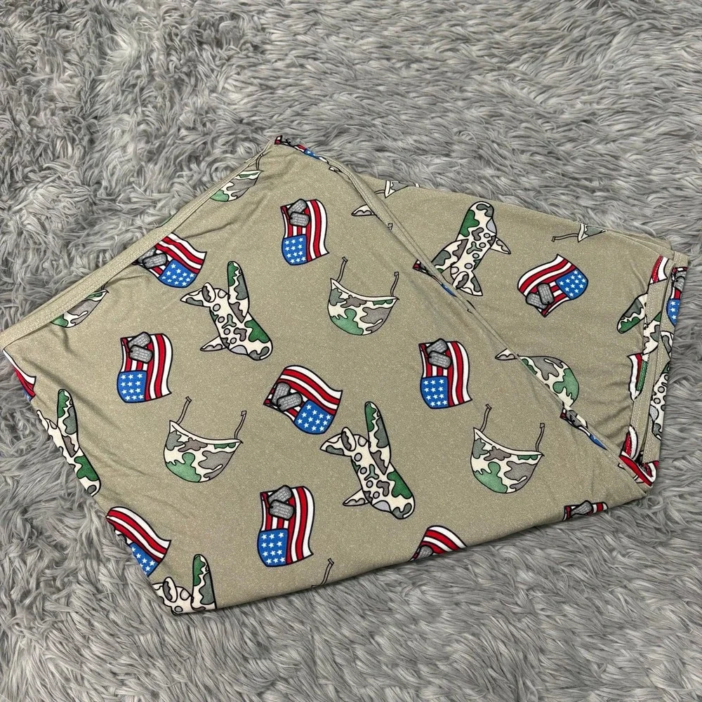 Miller & Co Bamboo Swaddle Blanket Military Print NEW